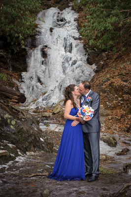 Gatlinburg waterfall elopement