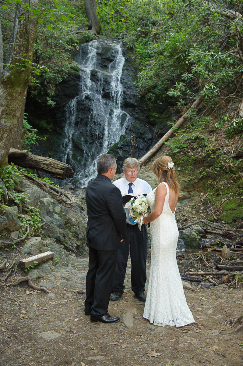 Waterfall wedding in the Smoky Mountains